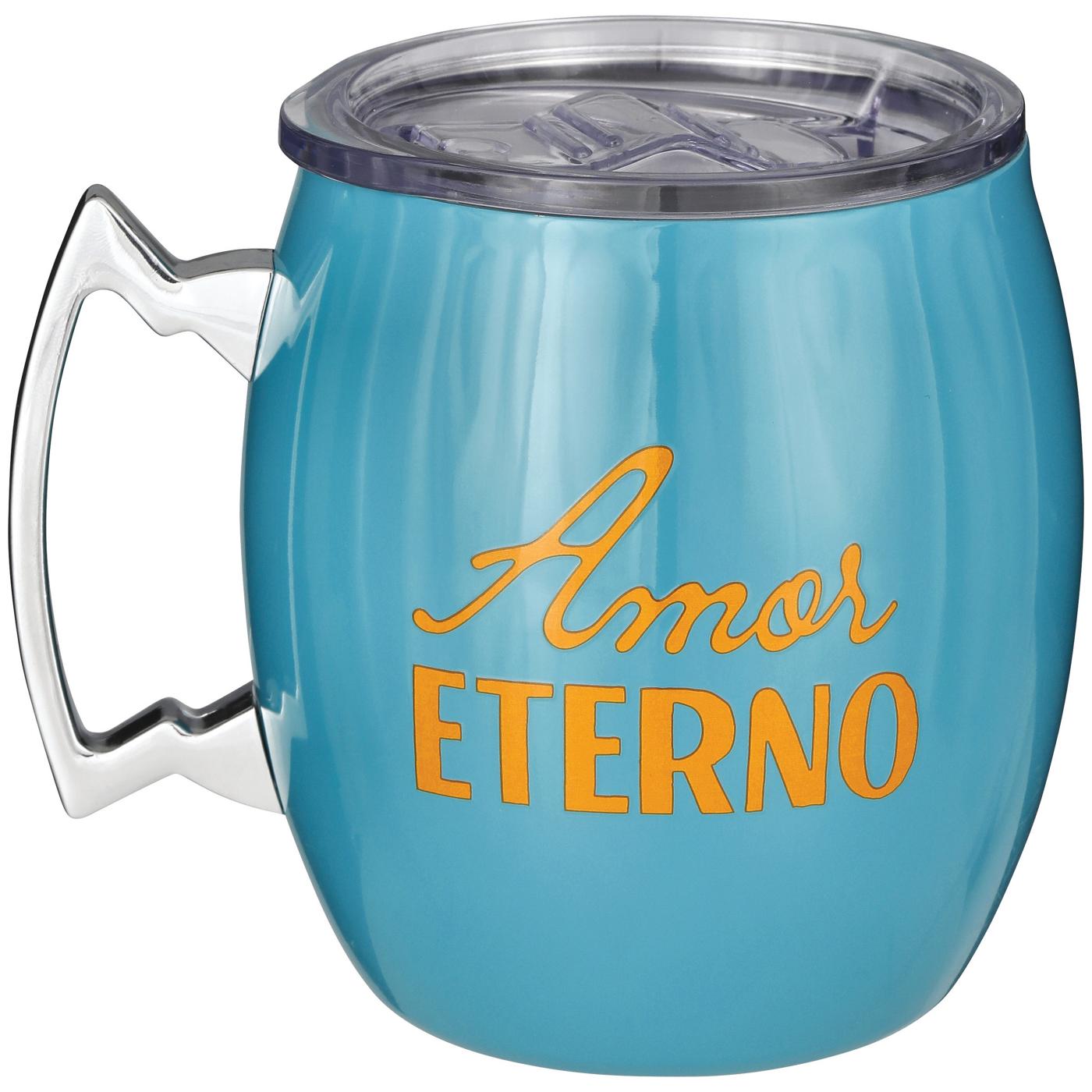 Destination Holiday Dia de los Muertos Novios Moscow Mule Mug - Turquoise; image 2 of 2