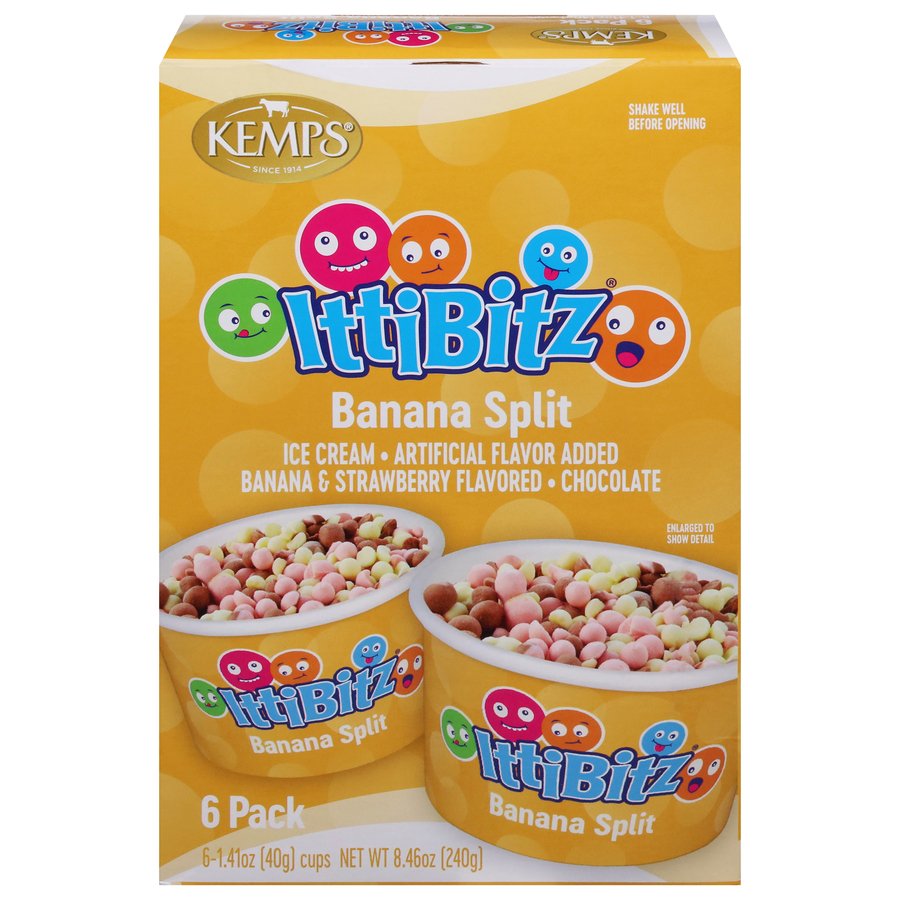 Kemps Ittibitz Banana Split Ice Cream Shop Ice cream at HEB