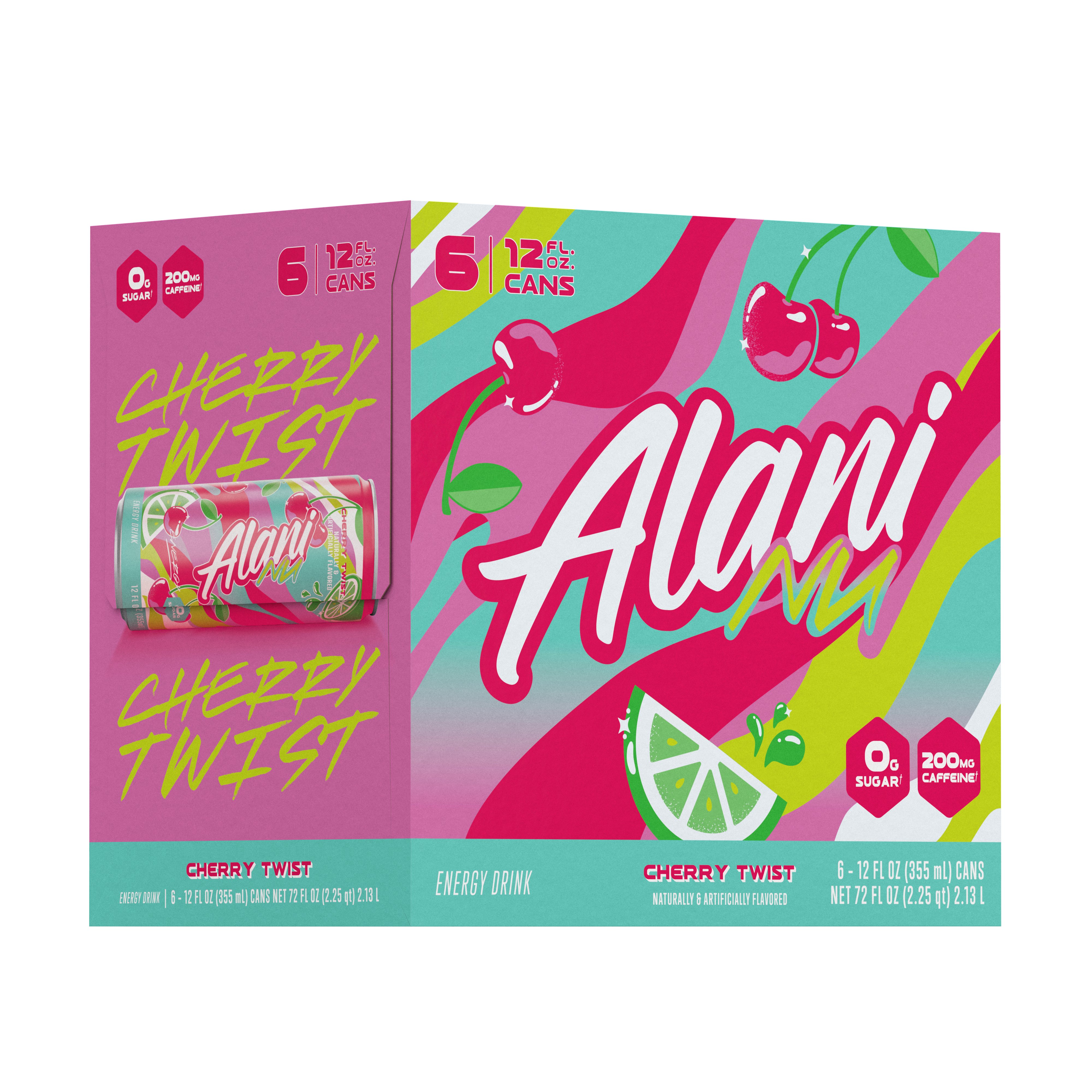 Alani Nu Zero Sugar Energy Drink 12 Oz Cans - Cherry Twist - Shop Diet ...