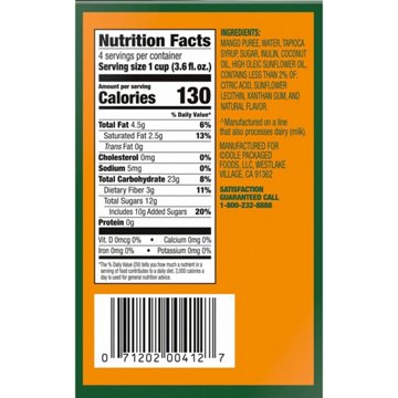 Dole Whip Mango Frozen Treat Cups, 4 ct