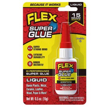 Flex Super Glue Liquid, 0.5 oz
