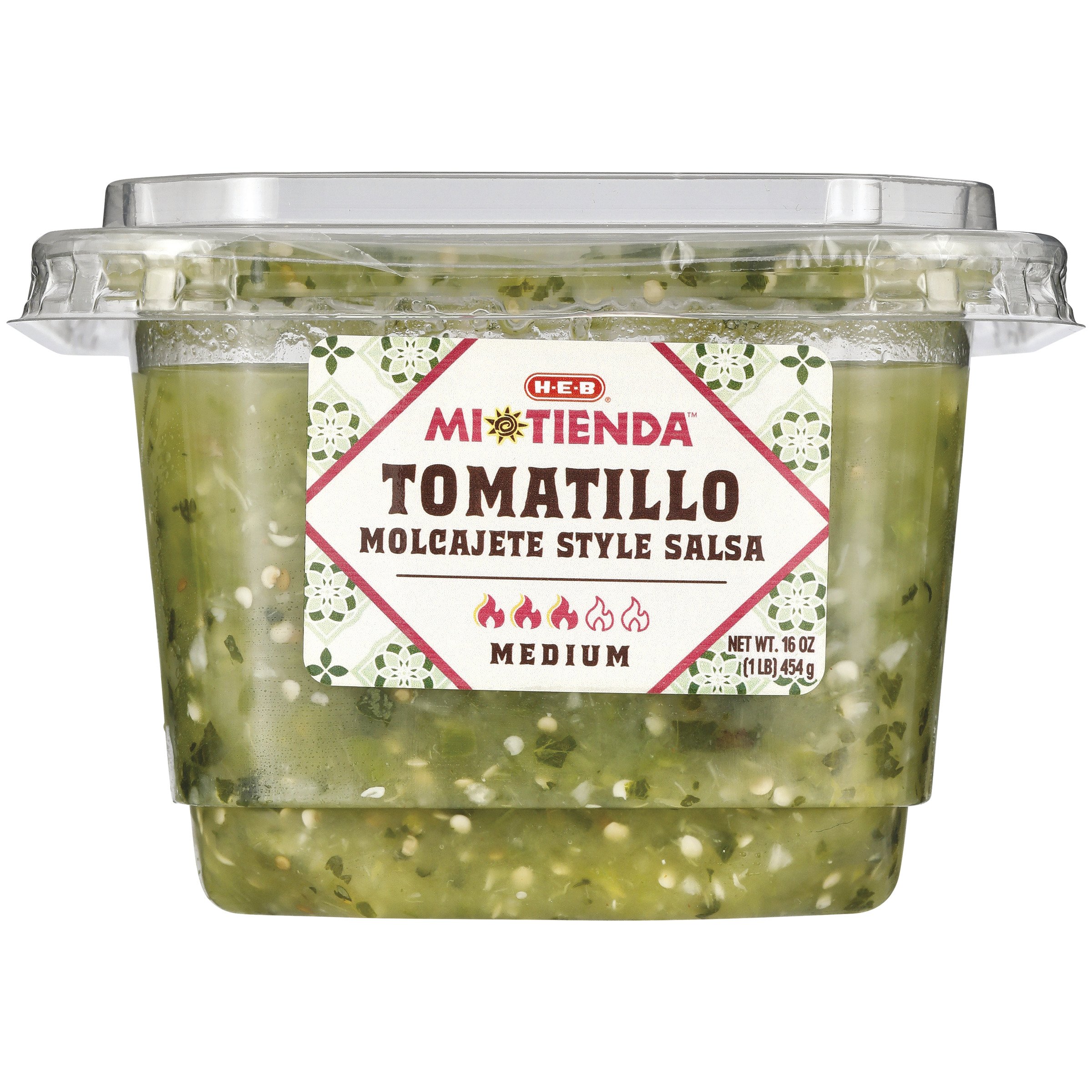 H-E-B Mi Tienda Molcajete-Style Salsa Tomatillo – Medium - Shop Dip At ...