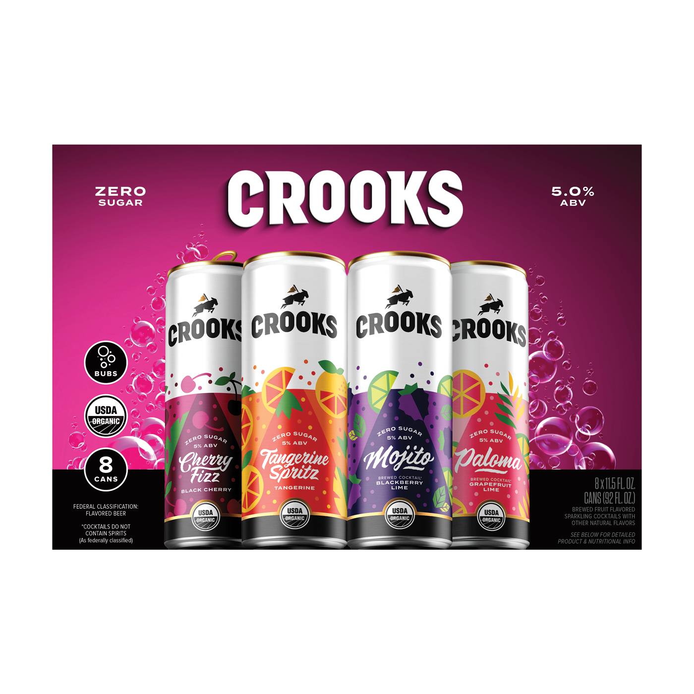 Crook & Marker Crooks Bubbles Variety Pack 8 pk Cans; image 1 of 4