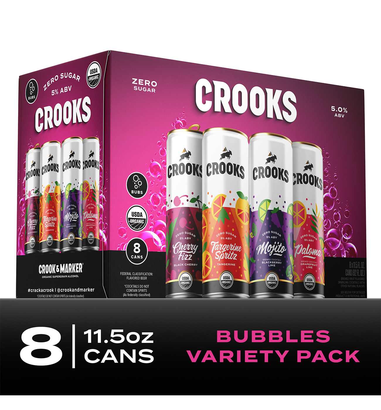 Crook & Marker Crooks Bubbles Variety Pack 8 pk Cans; image 3 of 4