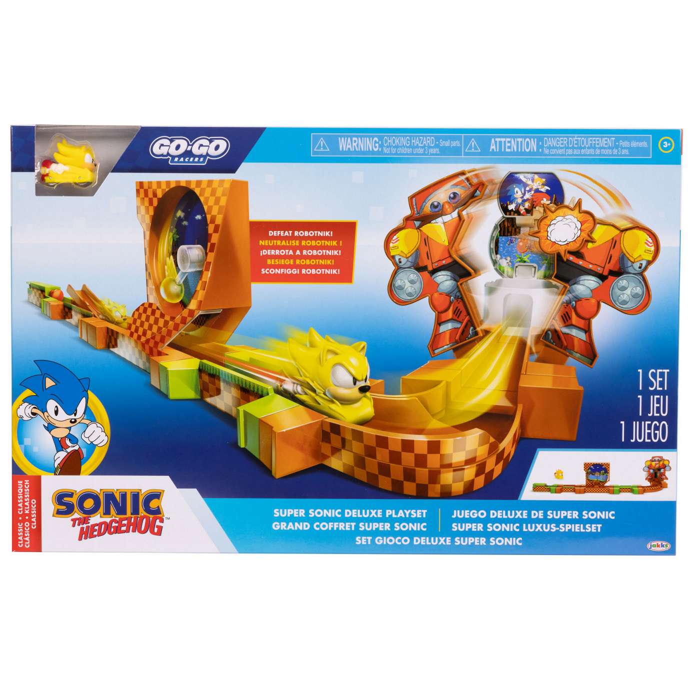 Sonic the Hedgehog Go Go Racers Super Sonic Deluxe Playset; image 1 of 2