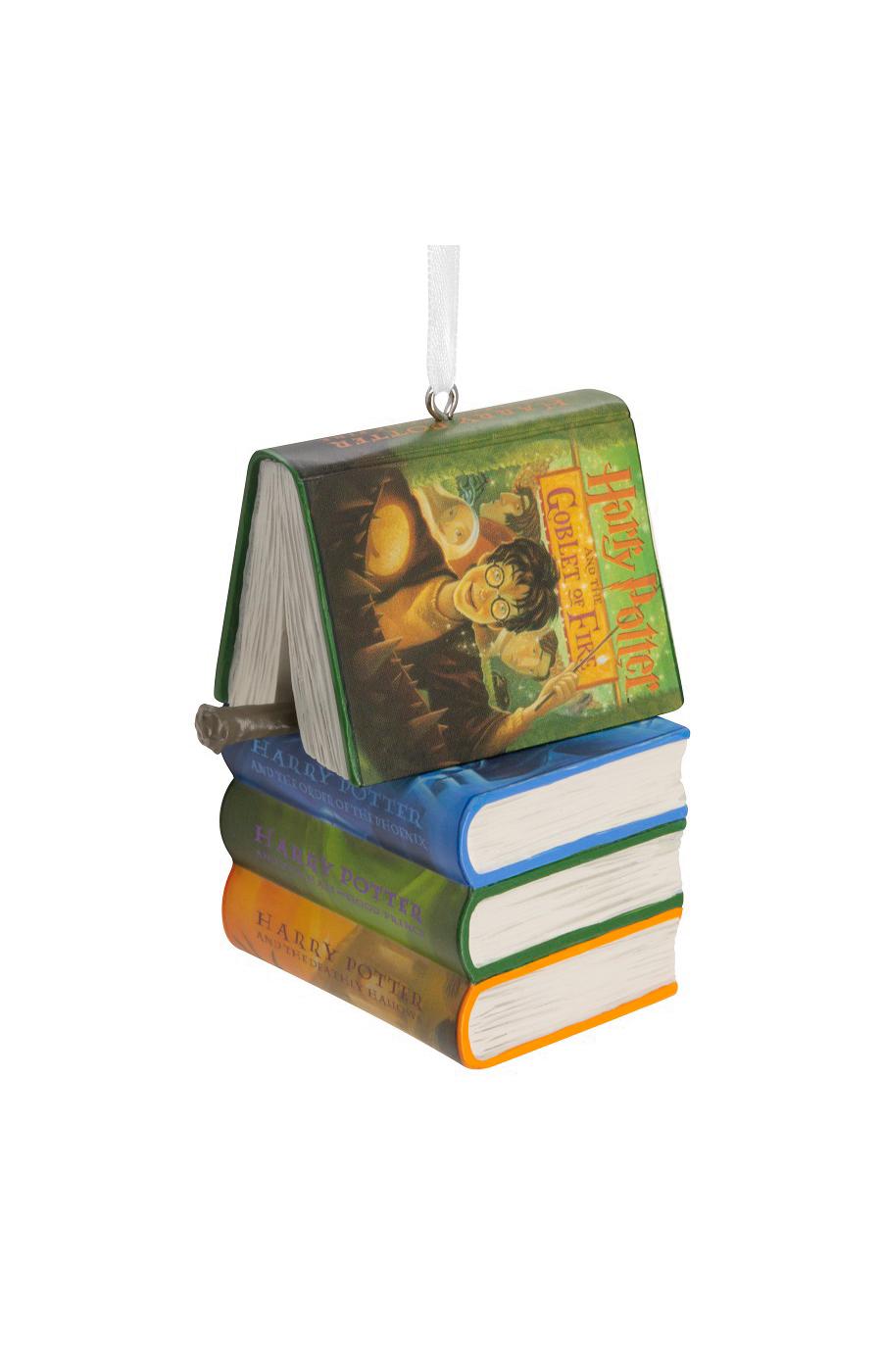 Hallmark Harry Potter Books & Wand Christmas Ornament; image 1 of 3