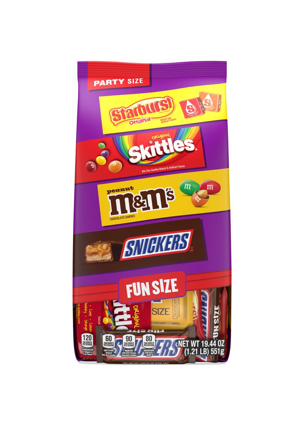 M&M'S, Snickers, Skittles, & Starburst Assorted Fun Size Candy - Party Size; image 1 of 7