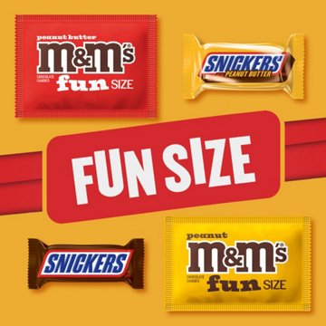 M&M'S & Snickers Peanut Lovers Assorted Fun Size Chocolate Candy - Party Size