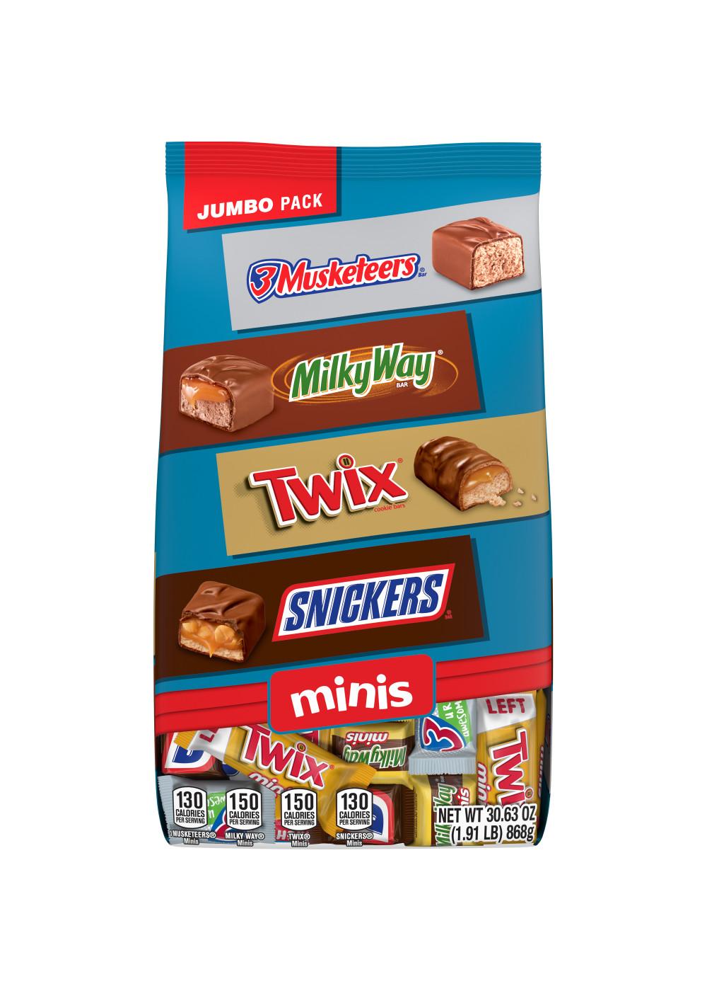 Snickers, Twix, Milky Way, & 3 Musketeers Assorted Minis Chocolate Candy - Jumbo Pack; image 1 of 6