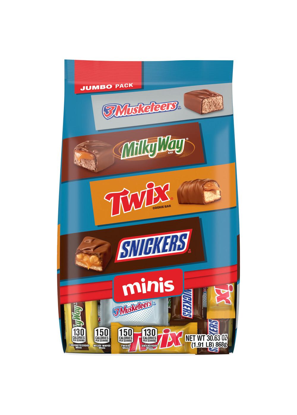 Snickers, Twix, Milky Way & 3 Musketeers Minis Chocolate Candy Bars Variety Jumbo Pack; image 4 of 10