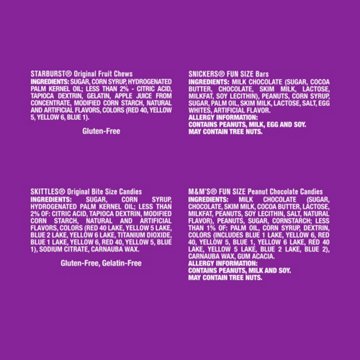 M&M'S, Snickers, Skittles, & Starburst Assorted Fun Size Candy, 31.59 oz