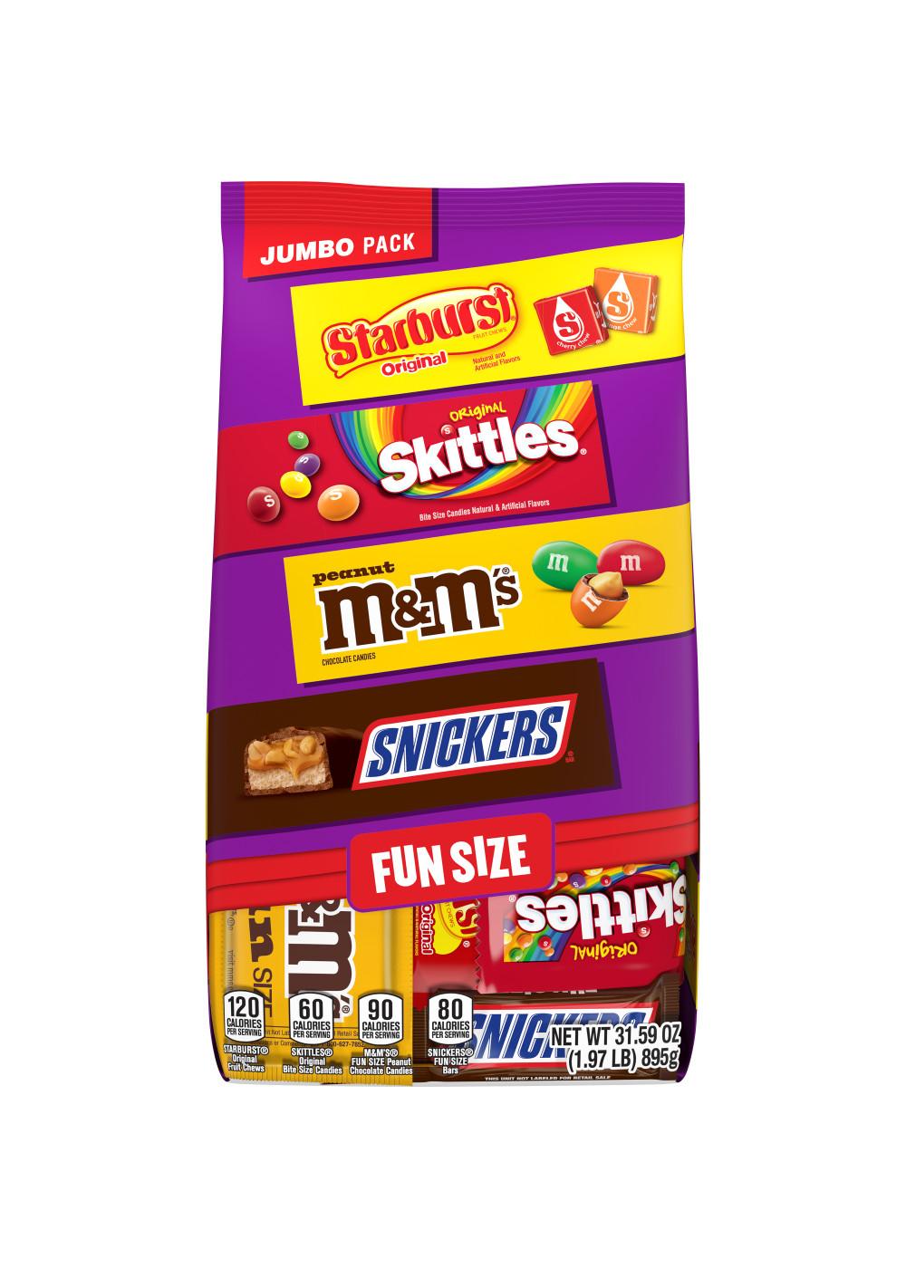 M&M'S, Snickers, Skittles, & Starburst Assorted Fun Size Candy - Jumbo Pack; image 1 of 7