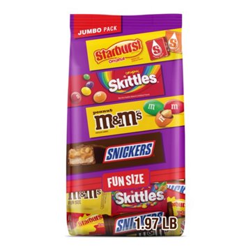 M&M'S, Snickers, Skittles, & Starburst Assorted Fun Size Candy, 31.59 oz