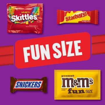 M&M'S, Snickers, Skittles, & Starburst Assorted Fun Size Candy, 31.59 oz