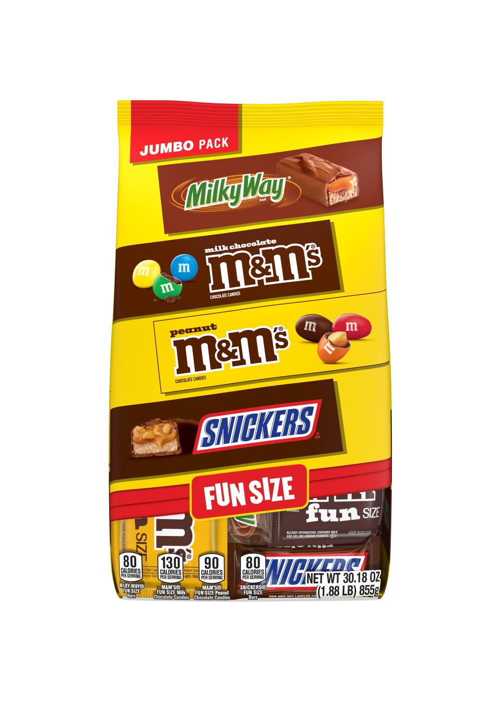 M&M'S, Snickers, & Milky Way Assorted Fun Size Chocolate Candy - Jumbo Pack; image 1 of 7