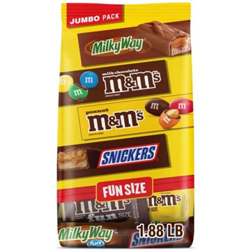 M&M'S, Snickers, & Milky Way Assorted Fun Size Chocolate Candy - Jumbo Pack
