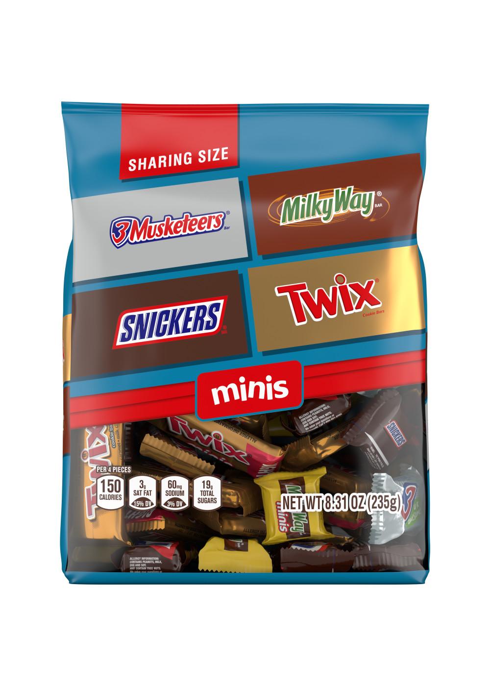 Snickers, Twix, Milky Way, & 3 Musketeers Assorted Minis Chocolate Candy - Sharing Size; image 1 of 7