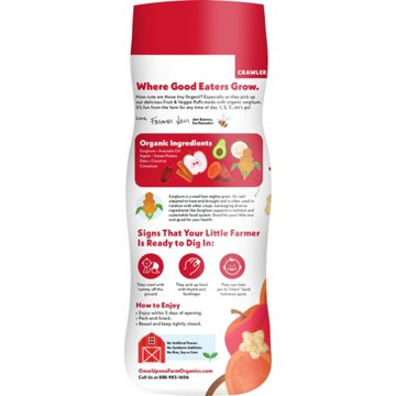 Once Upon a Farm Organic Fruit & Veggie Puffs - Apple, Sweet Potato & Coconut, 1.5 oz