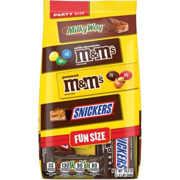 M&M'S, Snickers, & Milky Way Assorted Fun Size Chocolate Candy - Party Size