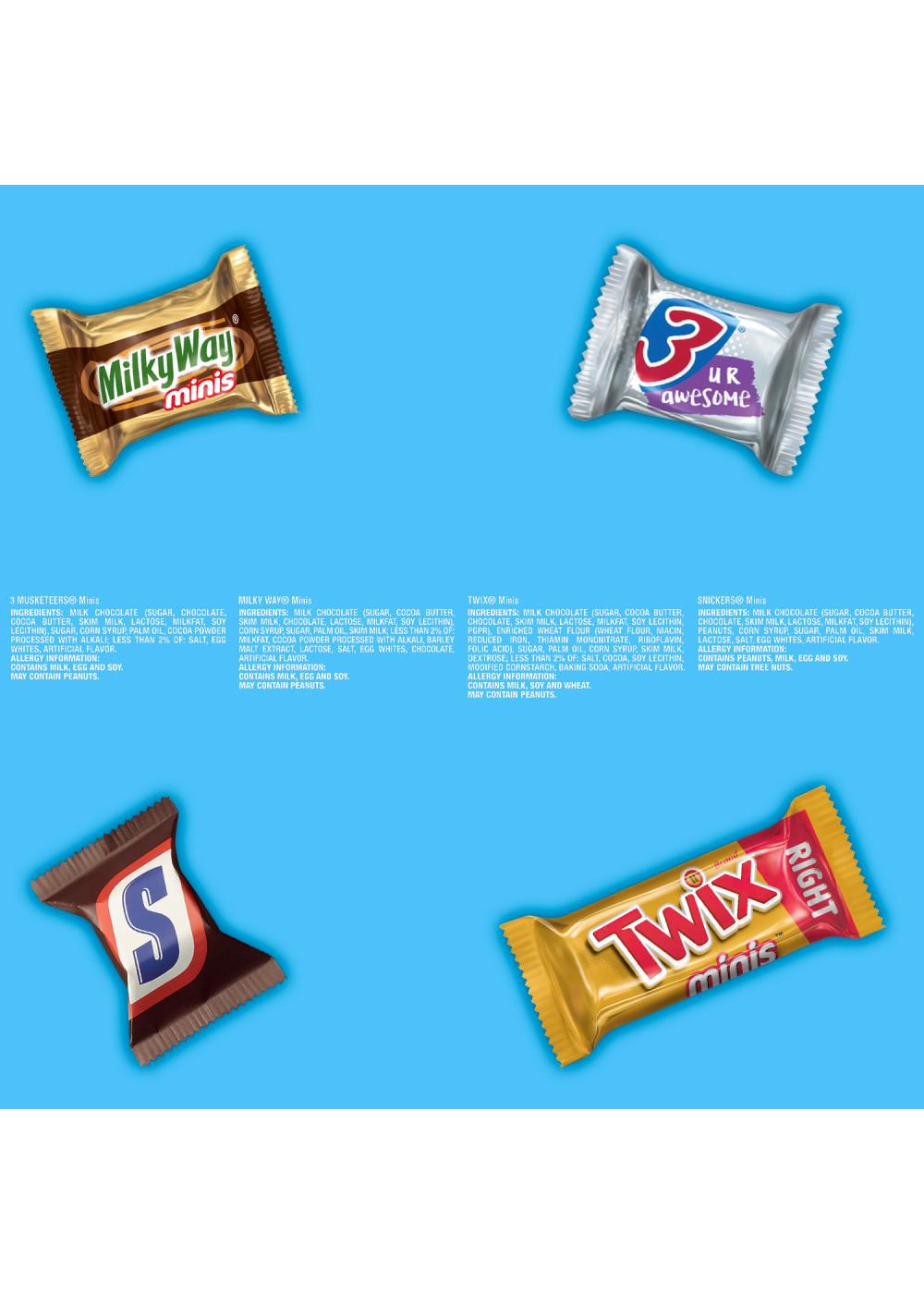 Snickers, Twix, Milky Way & 3 Musketeers Minis Milk Chocolate Bars - Party Size; image 4 of 10