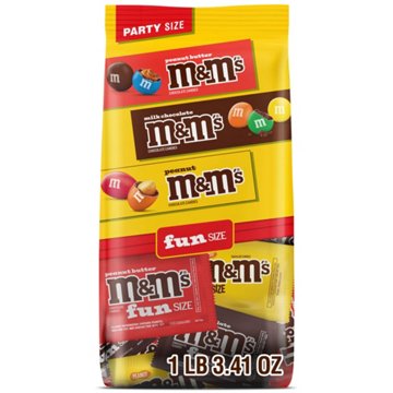 M&M'S Milk Chocolate & Peanut Mix Fun Size Variety Pack - Party Size, 19.41 oz