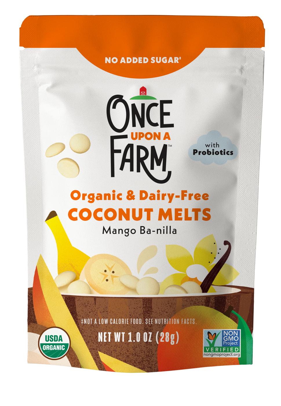Once Upon a Farm Organic & Dairy-Free Coconut Melts -  Mango Ba-nilla; image 1 of 2