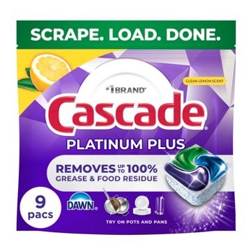 Cascade Platinum Plus Dawn Dishwasher Pods - Lemon Scent
