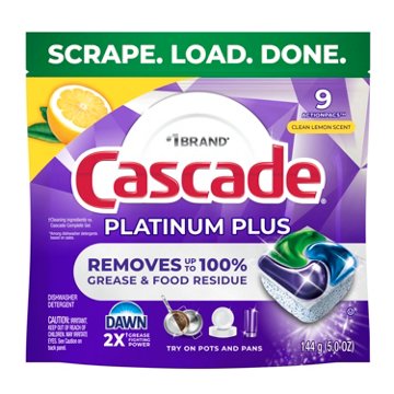 Cascade Platinum Plus Dawn Dishwasher Pods - Lemon Scent