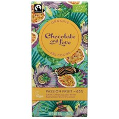 Chocolate and Love Passion Fruit 65% Dark Chocolate Bar, 85 g