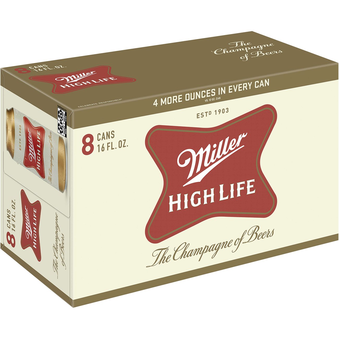 Miller High Life 8 pk Cans - Shop Beer at H-E-B