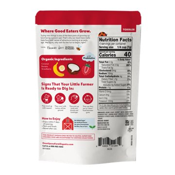 Once Upon a Farm Organic Dairy Free Coconut Melts - Strawberry Banana, 1 oz