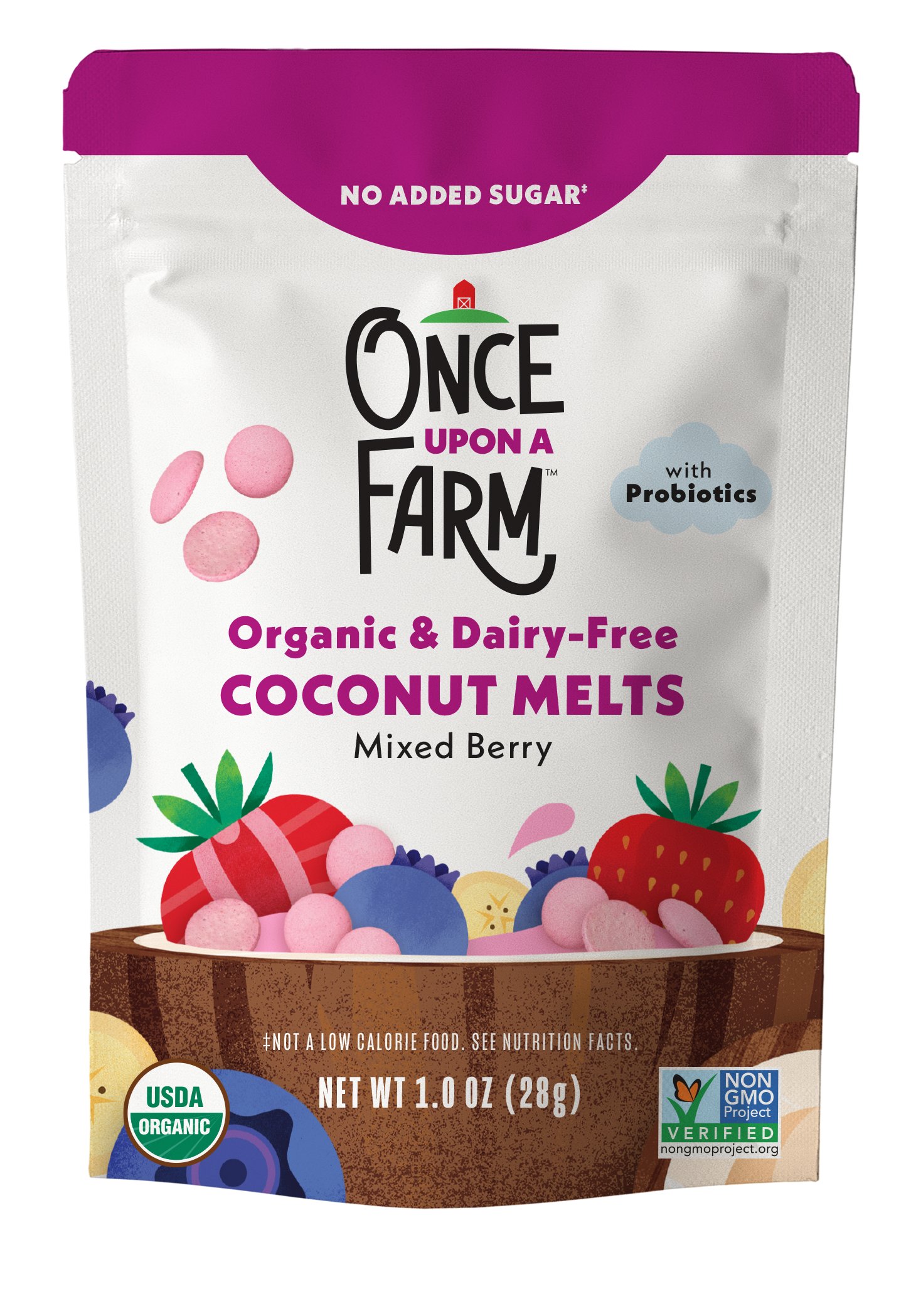 Once Upon a Farm Organic & Dairy-Free Coconut Melts - Mixed Berry ...