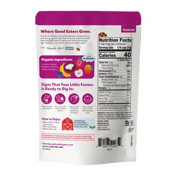Once Upon a Farm Organic Dairy Free Coconut Melts - Mixed Berry, 1 oz