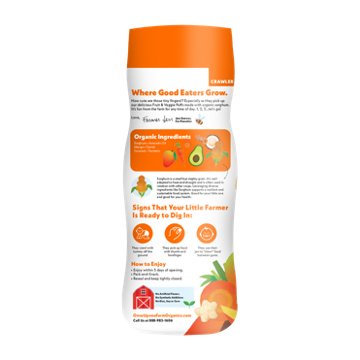 Once Upon a Farm Organic Fruit & Veggie Puffs - Mango, Carrot & Coconut, 1.5 oz