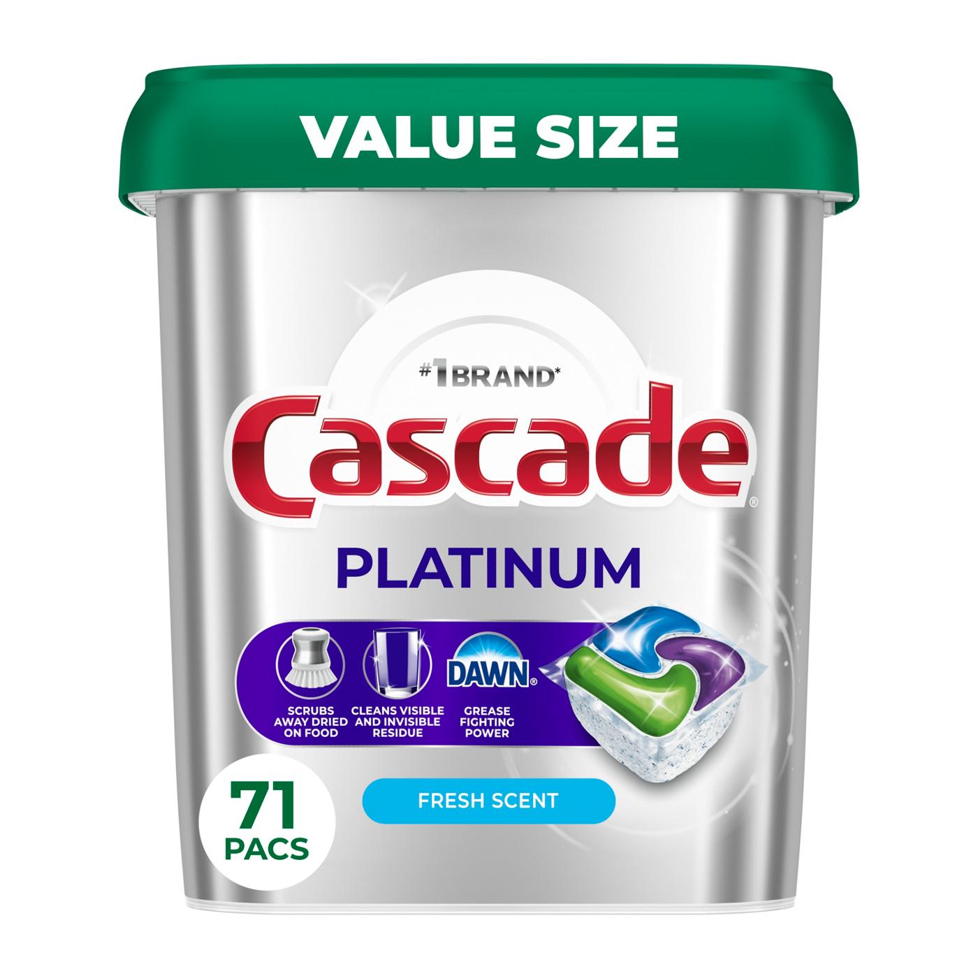 Cascade Platinum Dishwasher Pods, Fresh Scent; image 1 of 19