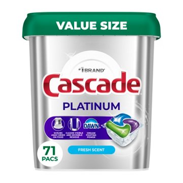 Cascade Platinum Dishwasher Pods, Fresh Scent