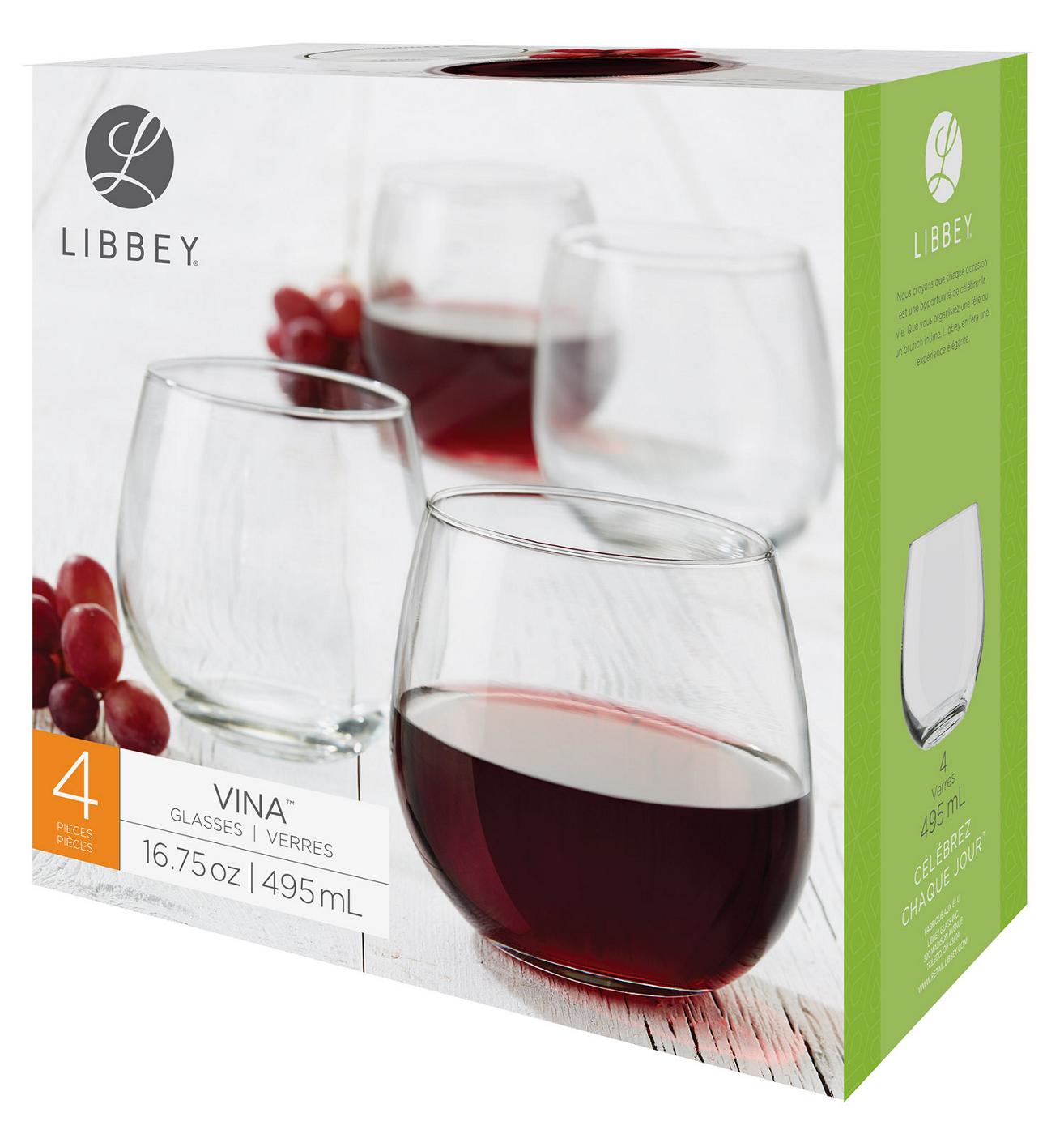 Libbey Vina Stemless Wine Glass Set, 4 Pk; image 3 of 4