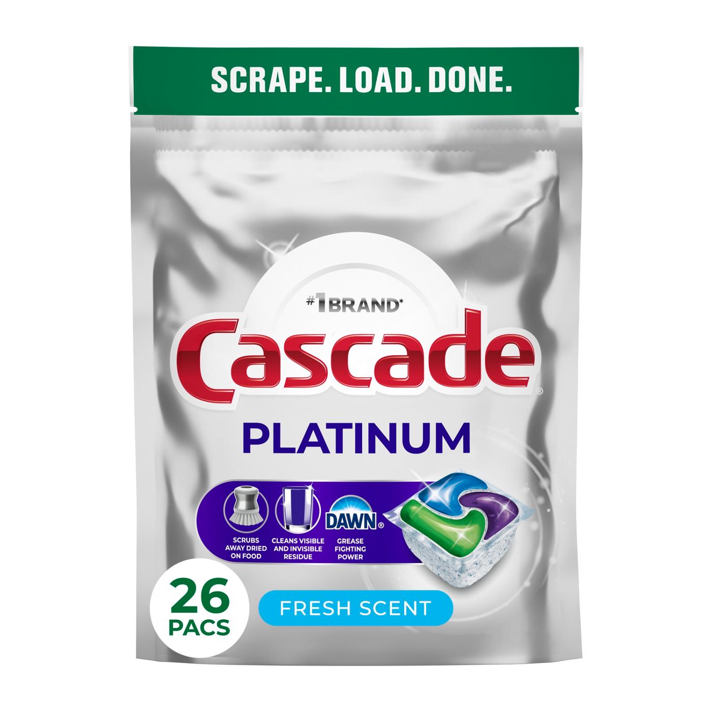 Cascade Platinum Dishwasher Pods, Fresh Scent; image 1 of 17