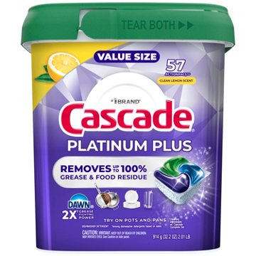Cascade Platinum Plus Action Pacs Dawn Dishwasher Pods - Clean Lemon Scent