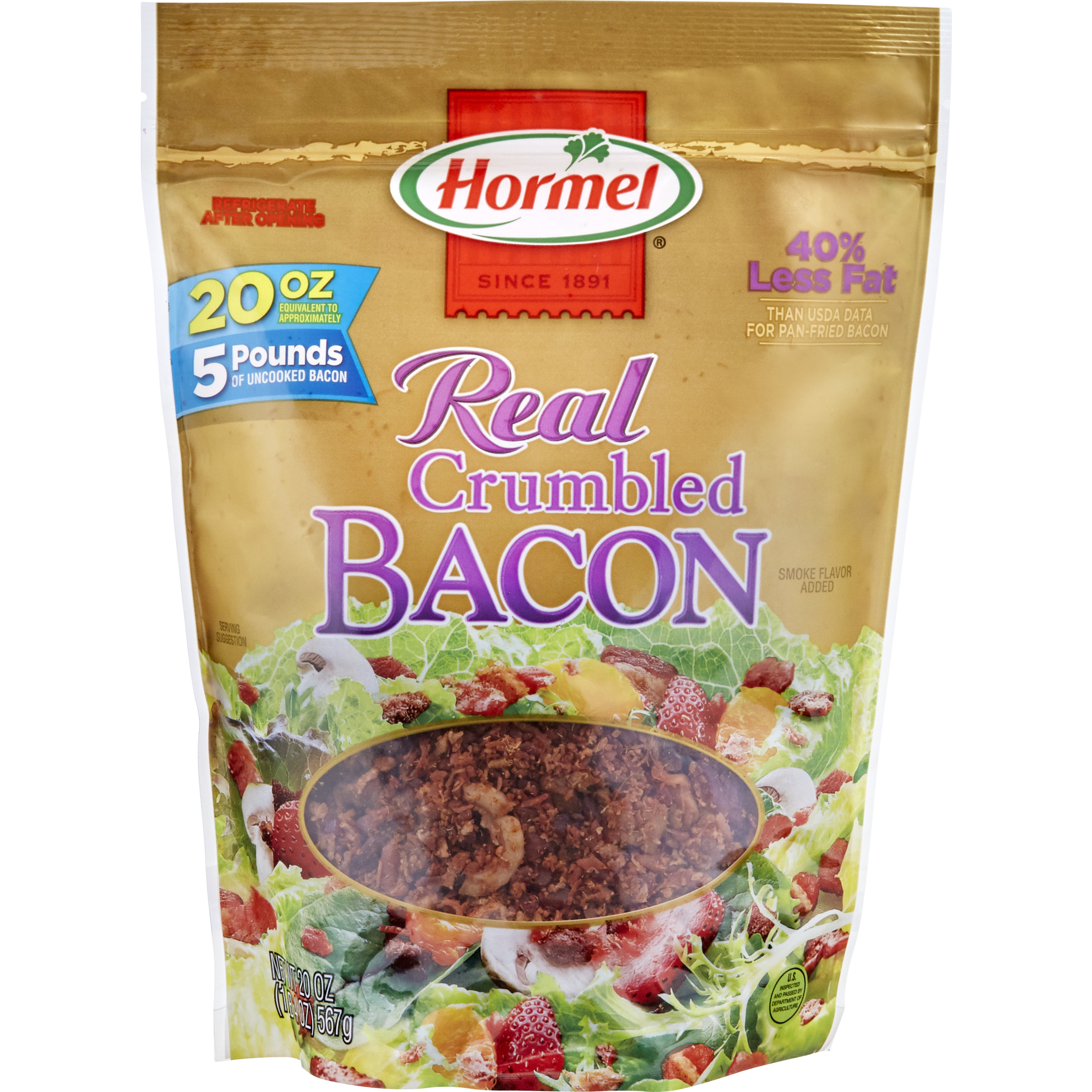 Hormel Real Crumbled Bacon Salad Toppings Shop Salad toppings at HEB