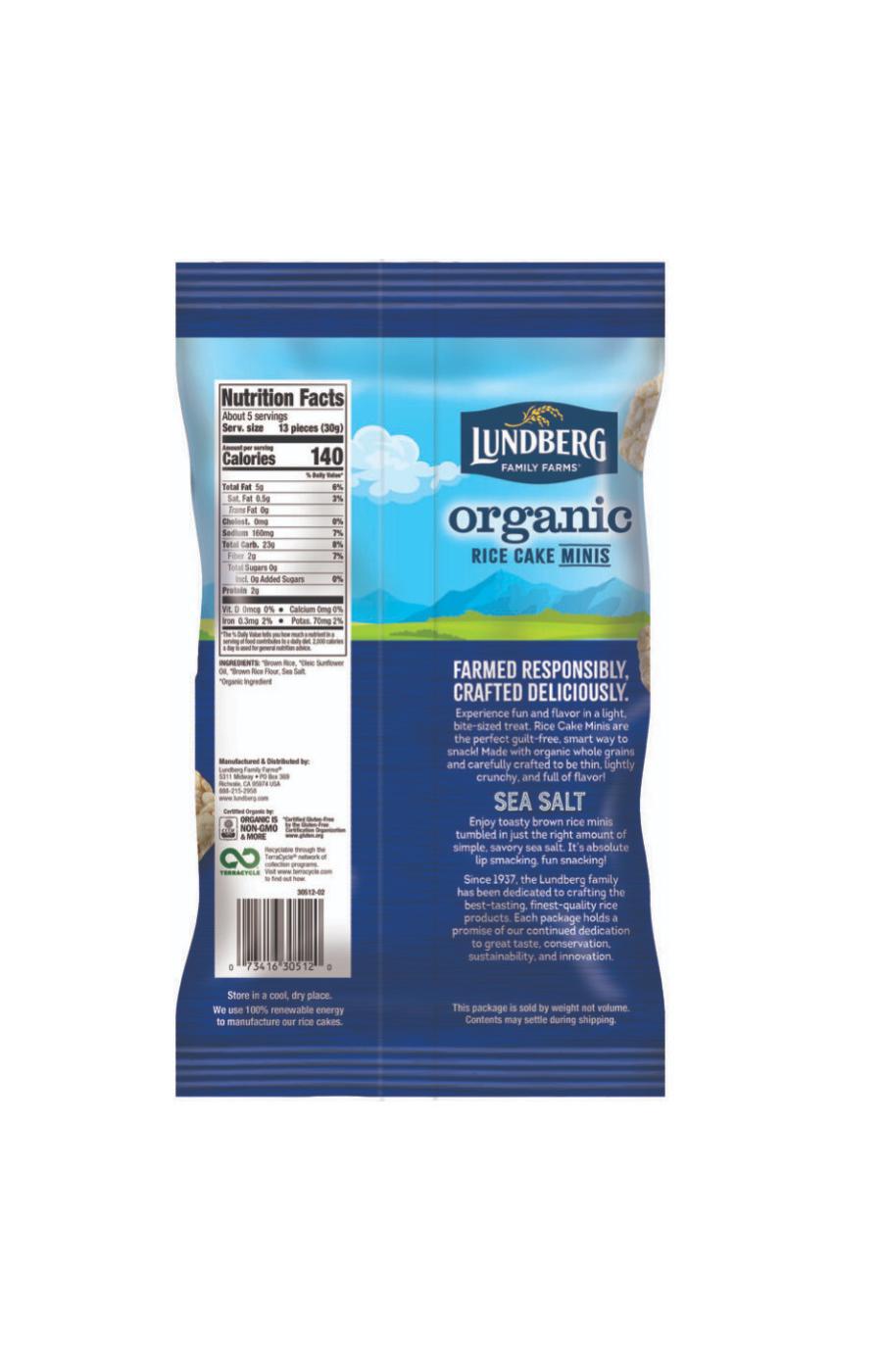 Lundberg Sea Salt Organic Rice Cake Minis; image 2 of 2