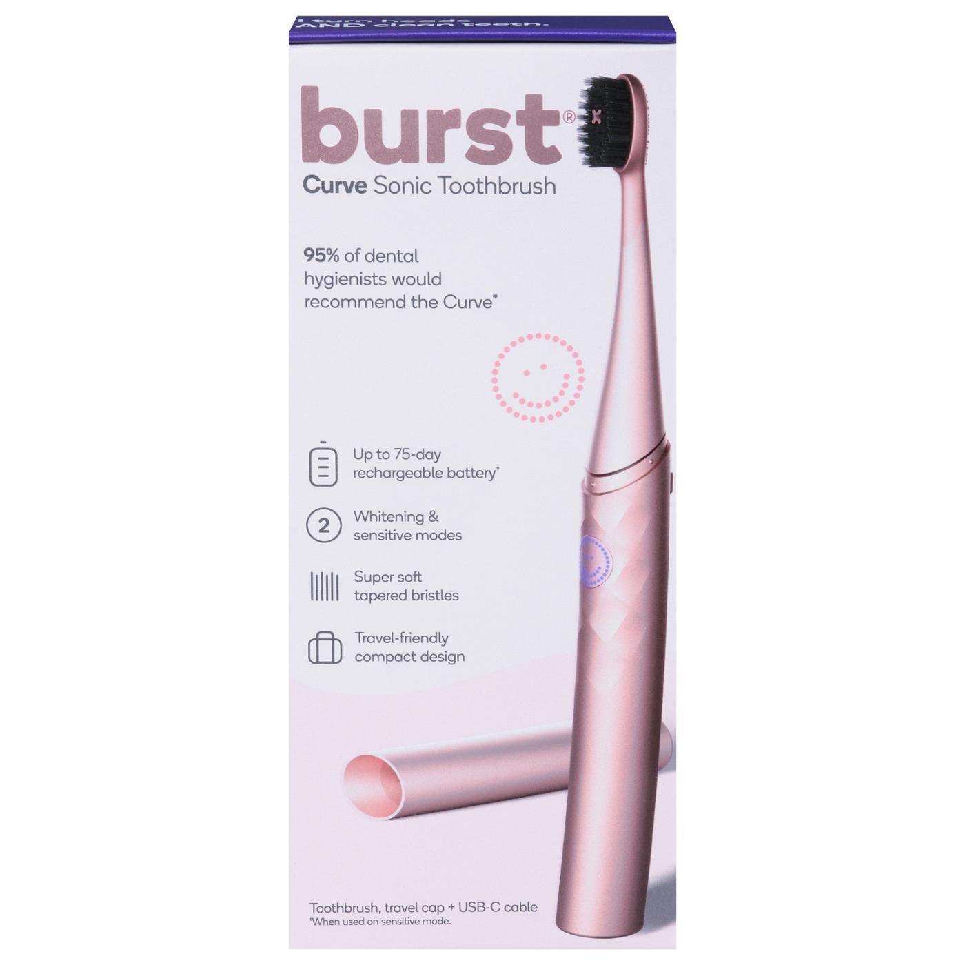 Burst Curve Sonic Brush - Rose Gold; image 1 of 2