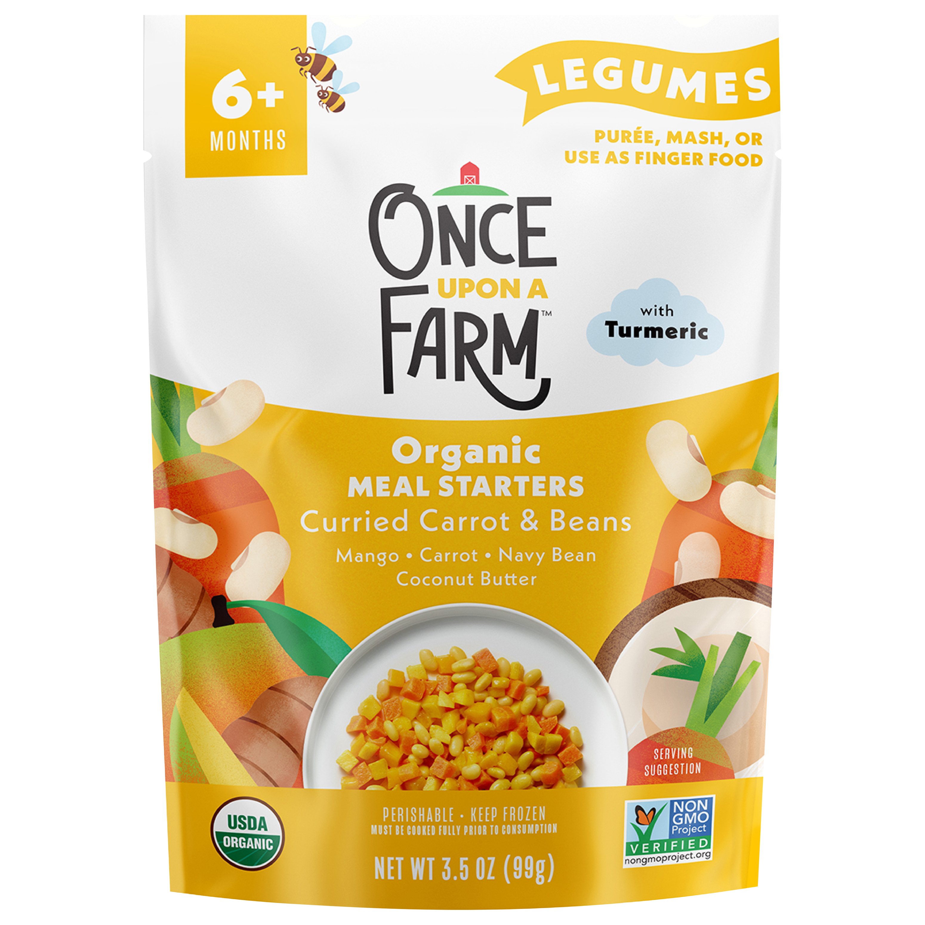 Once Upon a Farm Organic PlantRich Frozen Meal Curried Carrot
