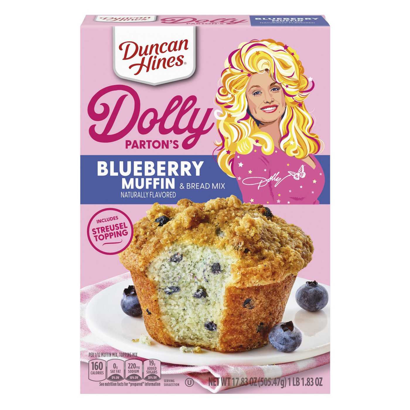 Duncan Hines Dolly Parton's Blueberry Muffin Mix; image 1 of 4