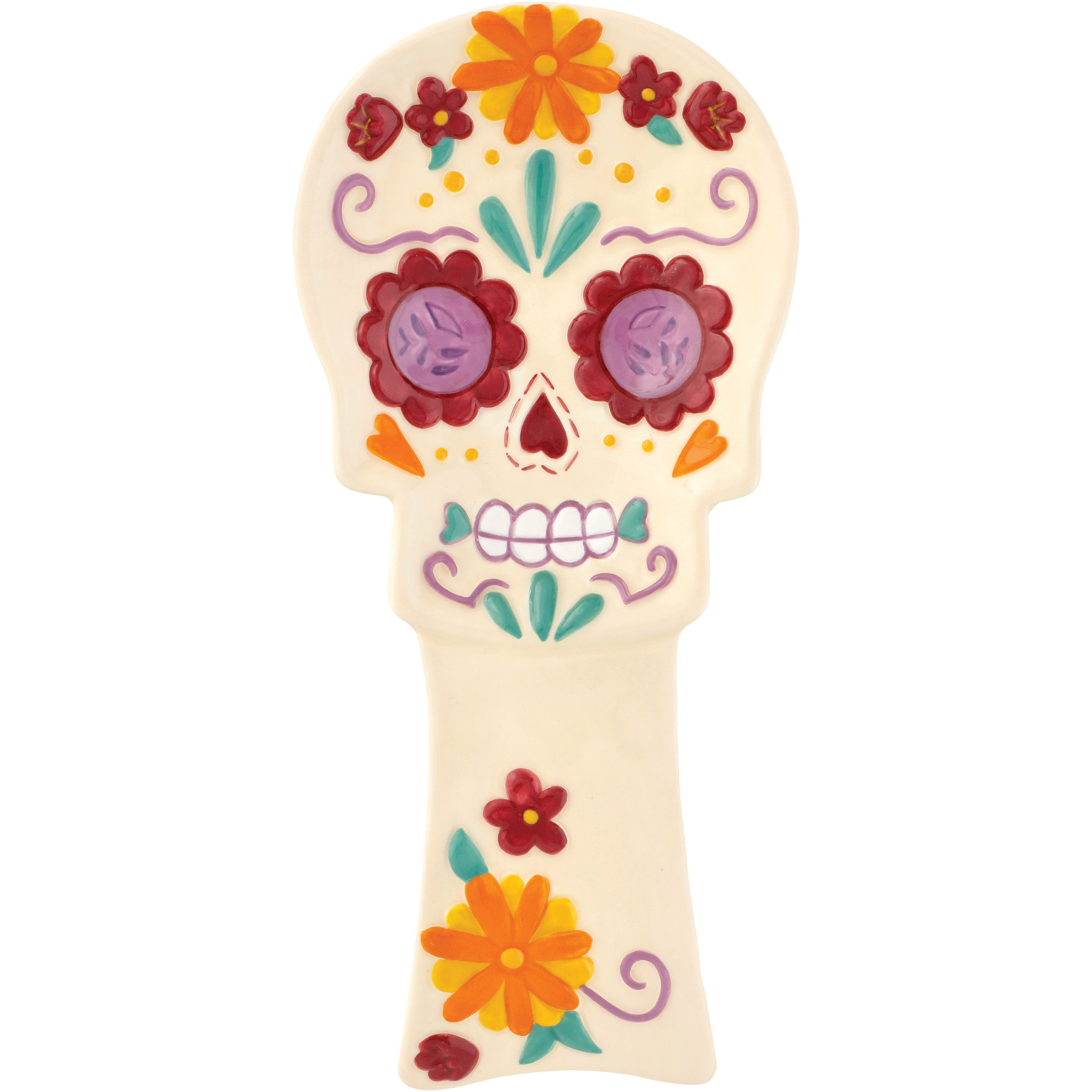 Destination Holiday Dia de los Muertos Sugar Skull Spoon Rest Shop