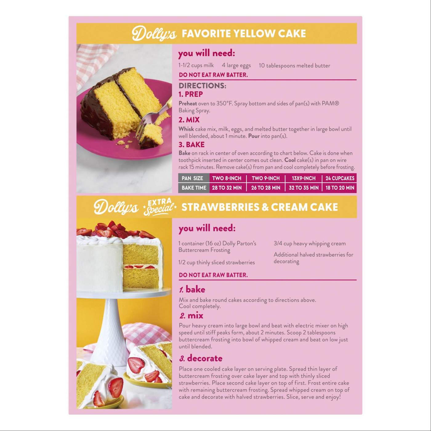 Duncan Hines Dolly Parton's Favorite Yellow Cake Mix; image 2 of 4