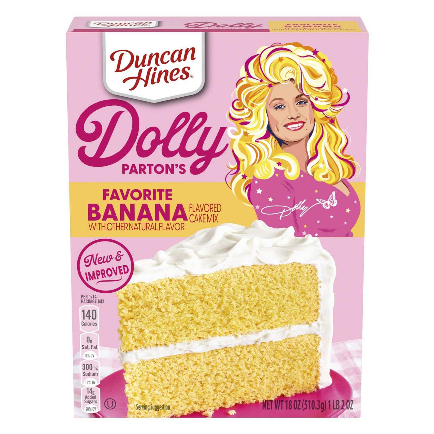 Duncan Hines Dolly Parton's Favorite Banana Cake Mix; image 1 of 4