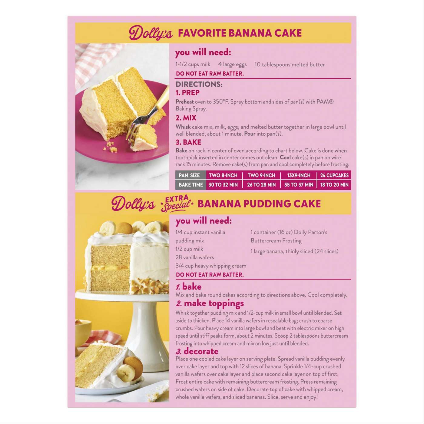 Duncan Hines Dolly Parton's Favorite Banana Cake Mix; image 2 of 4