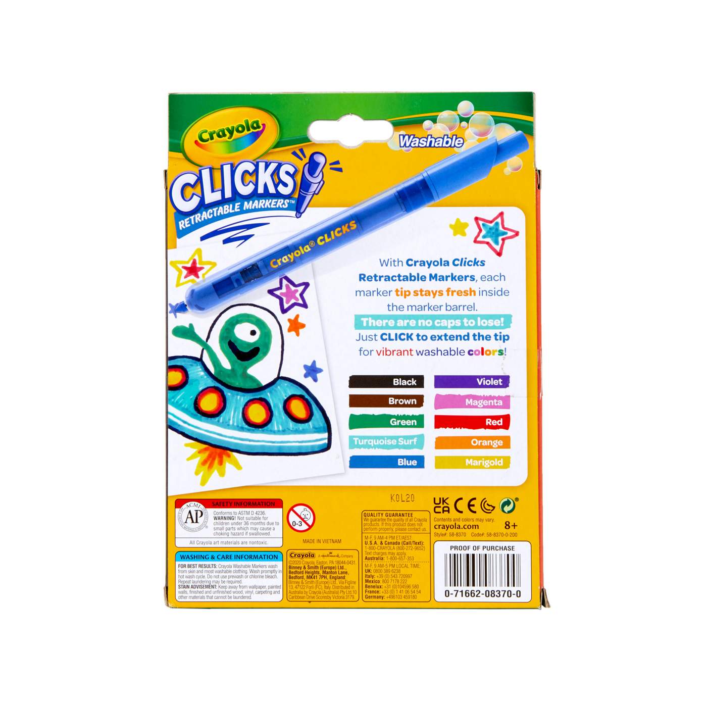 Crayola Clicks Retractable Washable Markers; image 3 of 3