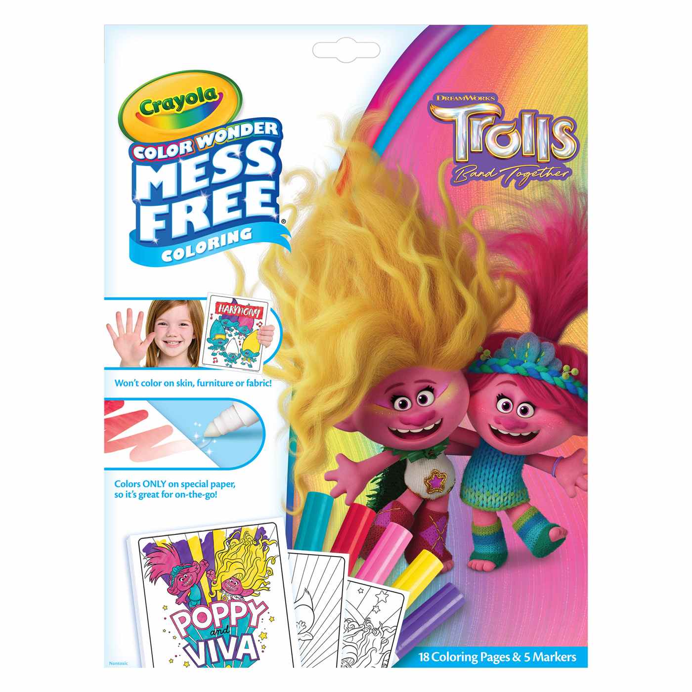 Crayola Color Wonder Mess Free Trolls Coloring Kit; image 1 of 2